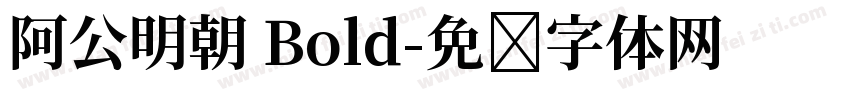 阿公明朝 Bold字体转换